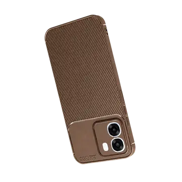 Oppo Oppo A6t 5g Auto Focus Karbon Kapak - Kahverengi