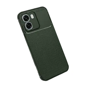 Oppo Oppo A6t 5g Auto Focus Karbon Kapak - Koyu Yeşil