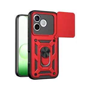 Huawei Honor 600 Lite Pars Lens Yüzüklü Silikon - Kırmızı