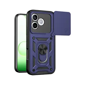 Huawei Honor 600 Lite Pars Lens Yüzüklü Silikon - Lacivert