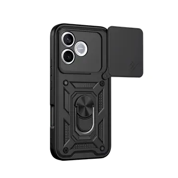 Huawei Honor 600 Lite Pars Lens Yüzüklü Silikon - Siyah