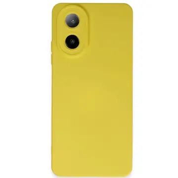 Oppo A38 Kılıf Nano İçi Kadife Silikon - Sarı