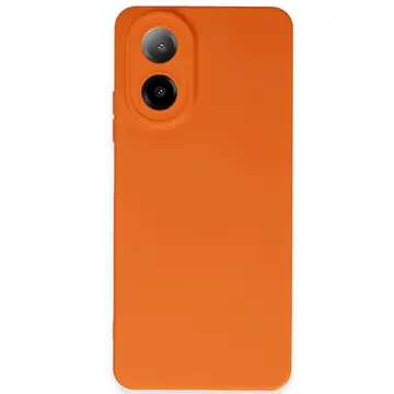 Oppo A38 Kılıf Nano İçi Kadife Silikon - Turuncu