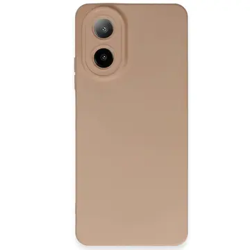 Oppo A38 Kılıf Nano İçi Kadife Silikon - Pudra