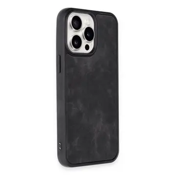 İphone 14 Pro Kılıf Aras Deri Kapak - Siyah