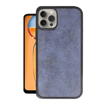 İphone 15 Pro Kılıf Aras Deri Kapak - Lacivert