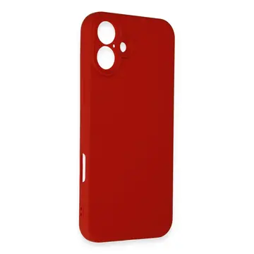 İphone 16 Kılıf First Silikon - Kırmızı