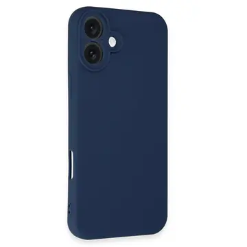 İphone 16 Plus Kılıf First Silikon - Lacivert