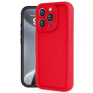 İphone 16 Pro Kılıf Viera Silikon - Kırmızı