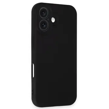 İphone 16 Plus Kılıf Nano İçi Kadife Silikon - Siyah