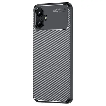 Samsung Galaxy A06 Kılıf Auto Focus Karbon Kapak - Siyah
