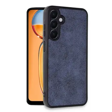 Samsung Galaxy A35 5g Kılıf Aras Deri Kapak - Lacivert
