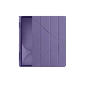 İpad Pro 11 (2024) Kılıf Kalemlikli Hugo Tablet Kılıfı - Mor