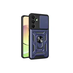 Samsung Galaxy A16 5g Kılıf Pars Lens Yüzüklü Silikon - Lacivert