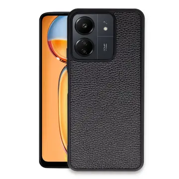 Xiaomi Redmi 13c Kılıf Aras Deri Kapak - Siyah