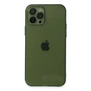 İphone 12 Pro Max Kılıf Fly Lens Silikon - Yeşil