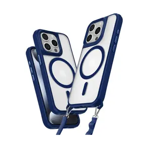 İphone 15 Pro Max Kılıf Enka Magsafe Silikon Kılıf - Lacivert