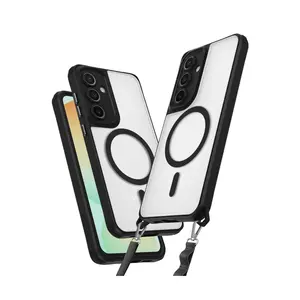 Samsung Galaxy S25 Kılıf Enka Magsafe Silikon Kılıf - Siyah