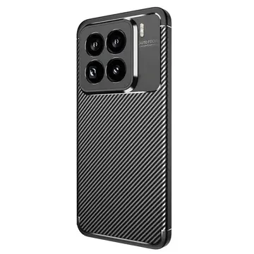 Xiaomi Mi 15 Pro Kılıf Auto Focus Karbon Kapak - Siyah