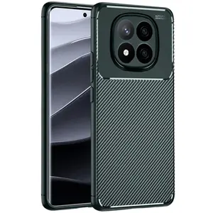 Xiaomi Redmi Note 14 Pro 5g Kılıf Auto Focus Karbon Kapak - Koyu Yeşil