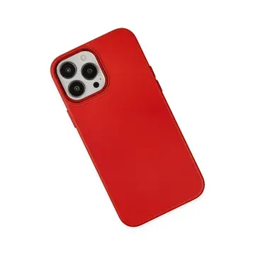 İphone 13 Pro Kılıf Asya Deri Silikon - Kırmızı