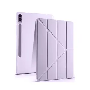 Samsung Galaxy X610 Tab S9 Fe Plus 12.4 Kılıf Kalemlikli Mars Tablet Kılıfı - Lila
