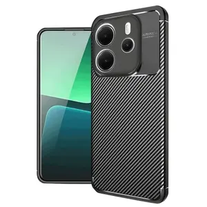 Xiaomi Redmi Note 14 4g Kılıf Auto Focus Karbon Kapak - Siyah