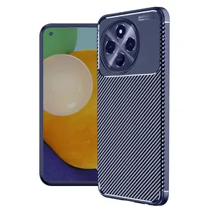 Tecno Spark 30 Pro Kılıf Auto Focus Karbon Kapak - Lacivert