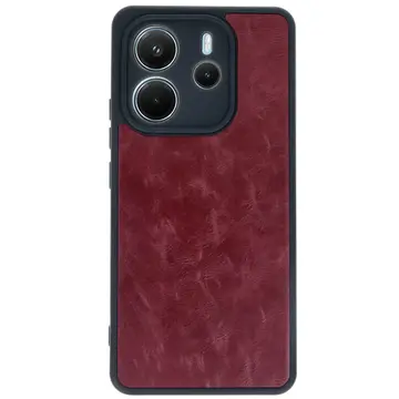 Xiaomi Redmi Note 14 4g Kılıf Aras Deri Kapak - Bordo
