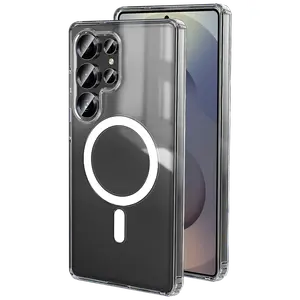 Samsung Galaxy S25 Ultra Kılıf Magneticsafe Şeffaf Silikon - Şeffaf