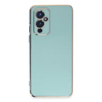 One Plus 9 Kılıf Volet Silikon - Açık Yeşil