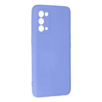 Oppo Reno 5 Kılıf Nano İçi Kadife Silikon - Lila