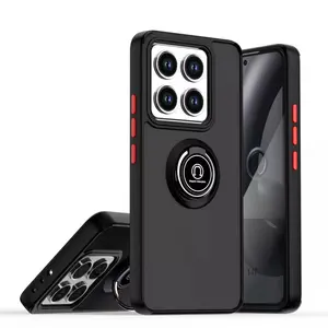 Xiaomi Mi 14t Pro Kılıf Montreal Yüzüklü Silikon Kapak - Siyah