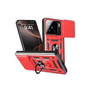Xiaomi Mi 15 Kılıf Pars Lens Yüzüklü Silikon - Kırmızı