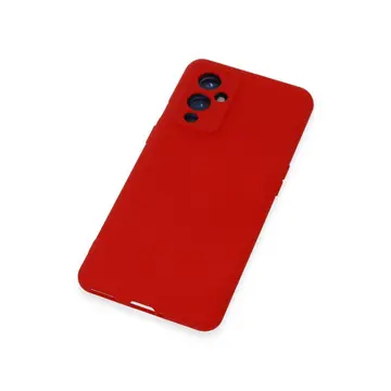 One Plus 9 Kılıf Nano İçi Kadife Silikon - Kırmızı