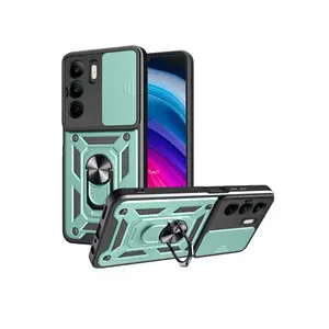 Realme C75 4g Kılıf Pars Lens Yüzüklü Silikon - Yeşil