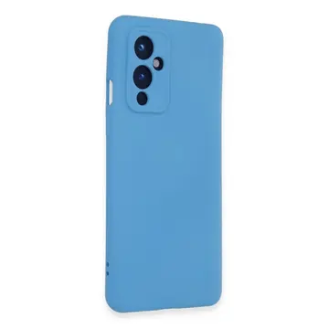 One Plus 9 Kılıf Nano İçi Kadife Silikon - Mavi
