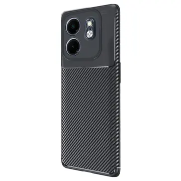 İnfinix Hot 50i 4g Kılıf Auto Focus Karbon Kapak - Siyah
