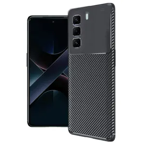 İnfinix Hot 50 4g Kılıf Auto Focus Karbon Kapak - Siyah