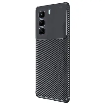 İnfinix Hot 50 4g Kılıf Auto Focus Karbon Kapak - Siyah