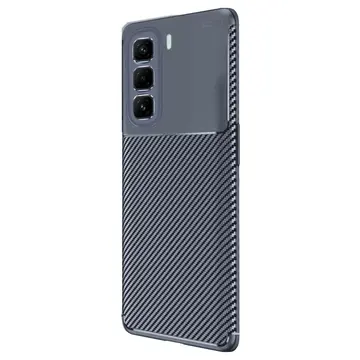 İnfinix Hot 50 4g Kılıf Auto Focus Karbon Kapak - Lacivert
