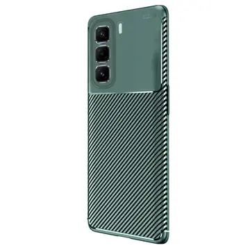 İnfinix Hot 50 Pro Plus 4g Auto Focus Karbon Kapak - Koyu Yeşil