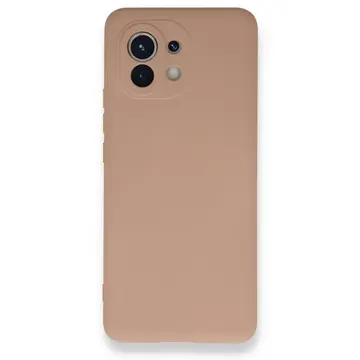 Xiaomi Mi 11 Kılıf Nano İçi Kadife Silikon - Pudra