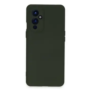 One Plus 9 Kılıf Nano İçi Kadife Silikon - Koyu Yeşil
