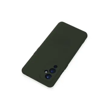 One Plus 9 Kılıf Nano İçi Kadife Silikon - Koyu Yeşil