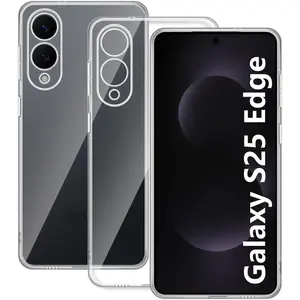 Samsung Galaxy S25 Edge Kılıf Lüx Şeffaf Silikon