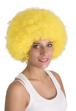 Kırmızı Renk Kıvırcık Afro Bonus Peruk