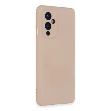 One Plus 9 Kılıf Nano İçi Kadife Silikon - Pudra