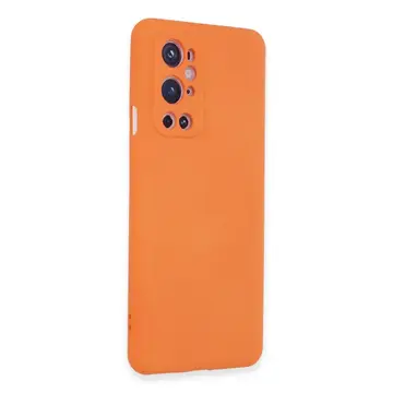 One Plus 9 Pro Kılıf Nano İçi Kadife Silikon - Turuncu