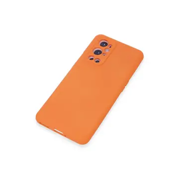 One Plus 9 Pro Kılıf Nano İçi Kadife Silikon - Turuncu